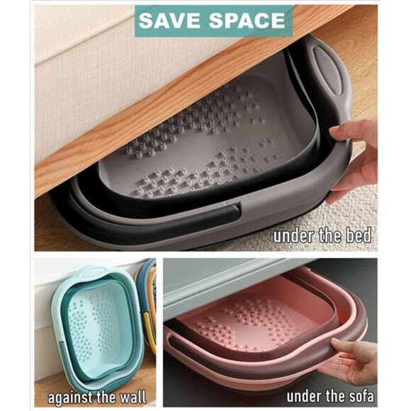 Collapsible Foot Tub Feet Soaking Spa Bath with Massager Acupoints - Picture 3 of 7